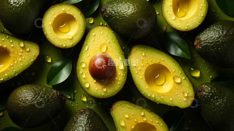高清大图下载【趣麦麦图】牛油果水果切开摄影