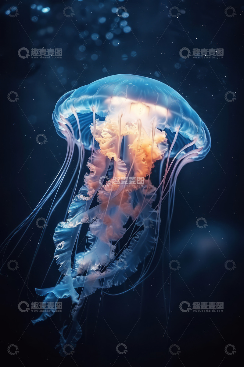 高清大图下载【趣麦麦图】水母海洋生物
