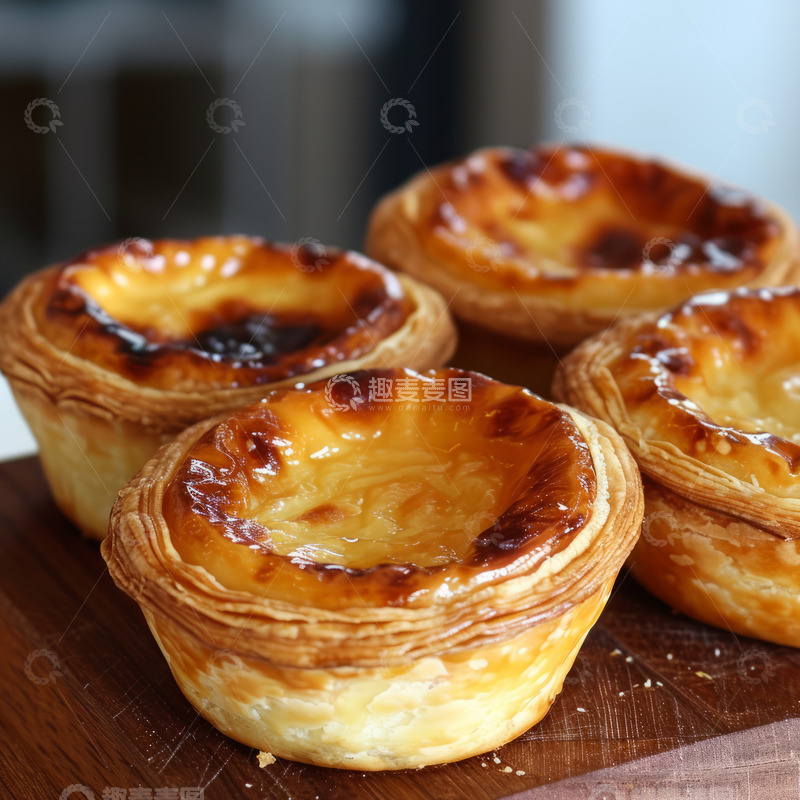 高清大图下载【趣麦麦图】-美味焦糖蛋挞