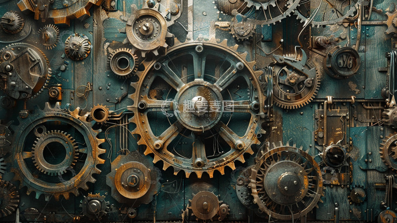 高清大图下载【趣麦麦图】齿轮机械感十足