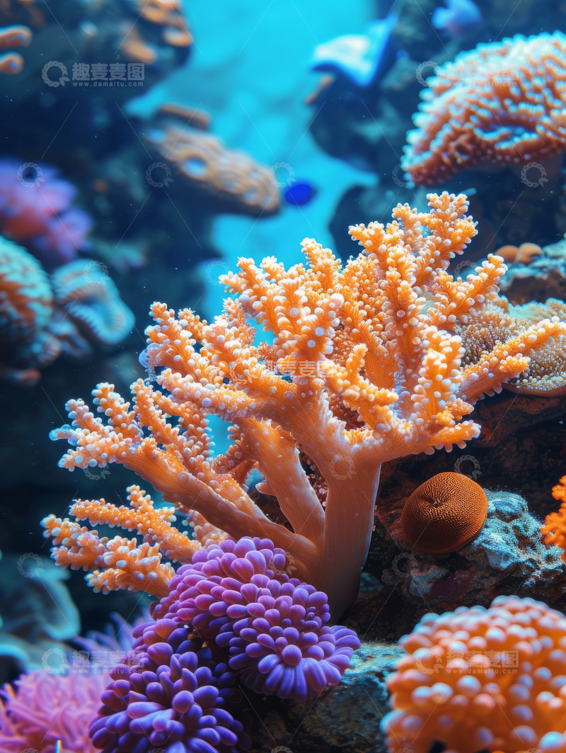 高清大图下载【趣麦麦图】海底珊瑚唯美场景