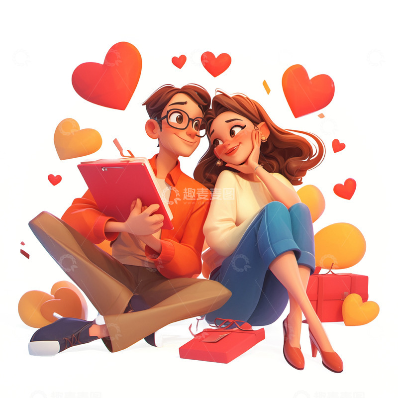 高清大图下载【趣麦麦图】浪漫唯美约会情侣