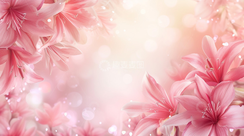 高清大图下载【趣麦麦图】粉色花朵背景