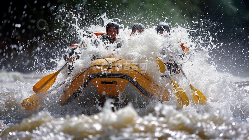 高清大图下载【趣麦麦图】漂流户外运动