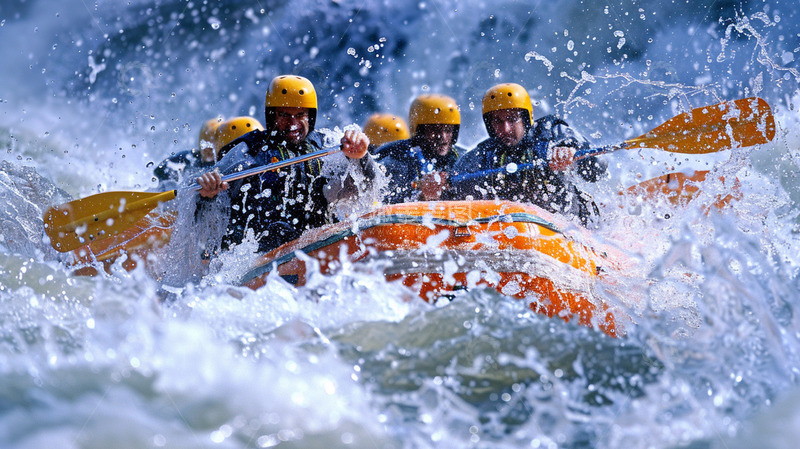 高清大图下载【趣麦麦图】漂流户外运动照片