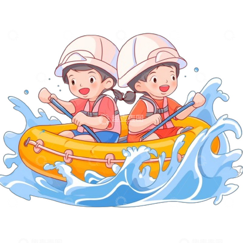 高清大图下载【趣麦麦图】夏天漂人物流