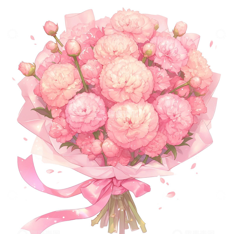 高清大图下载【趣麦麦图】粉色康乃馨鲜花