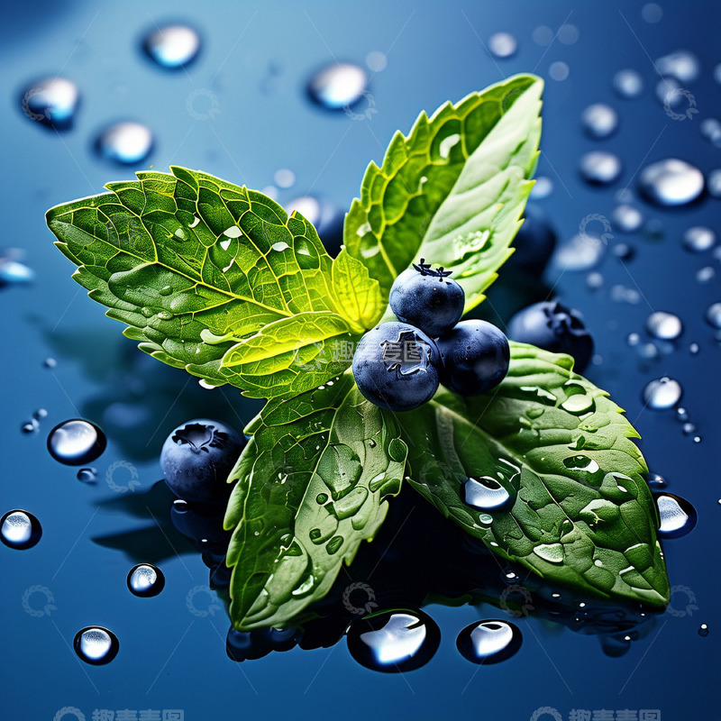 高清大图下载【趣麦麦图】野生蓝莓新鲜蓝莓
