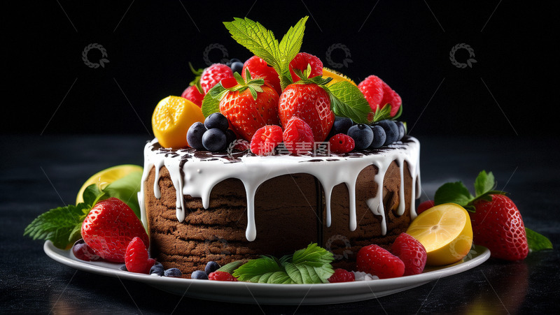 高清大图下载【趣麦麦图】巧克力蛋糕甜点