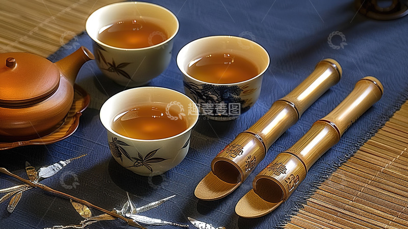 高清大图下载【趣麦麦图】泡茶品茶茶艺茶道国风茶具