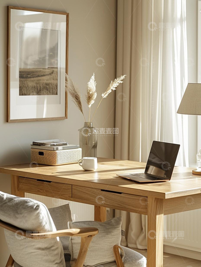 高清大图下载【趣麦麦图】舒适的家居办公书桌