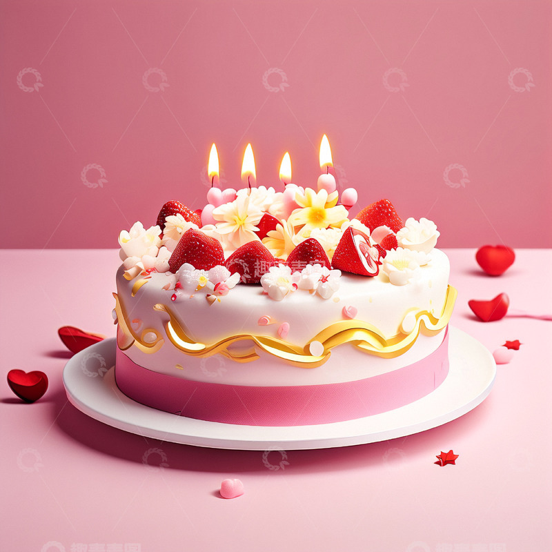 高清大图下载【趣麦麦图】生日蛋糕水果蛋糕
