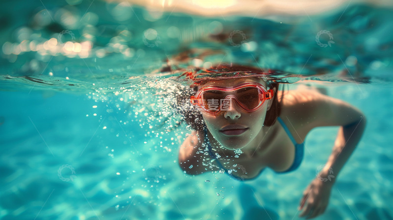 高清大图下载【趣麦麦图】潜水的女人摄影