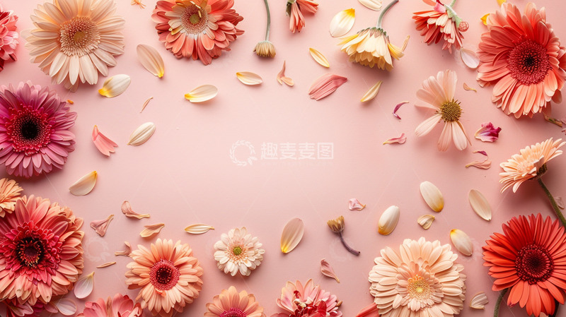 高清大图下载【趣麦麦图】情人节花卉背景