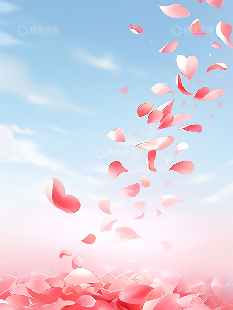 高清大图下载【趣麦麦图】浪漫花瓣背景