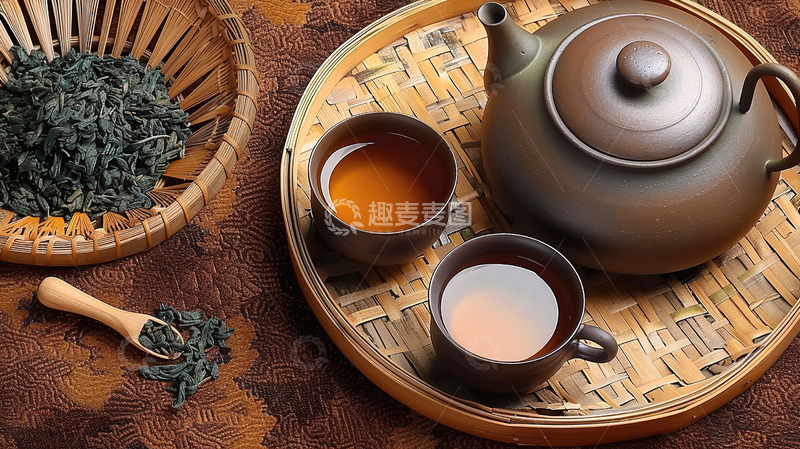 高清大图下载【趣麦麦图】泡茶茶叶茶艺茶道茶壶茶杯茶具