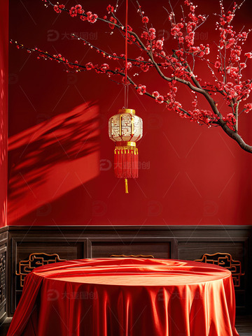 中国风红色喜庆新年背景40