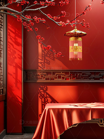 中国风红色喜庆新年背景46