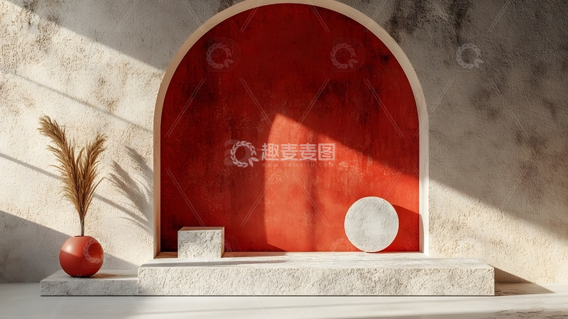 高清大图下载【趣麦麦图】年货节电商地中海风格展台