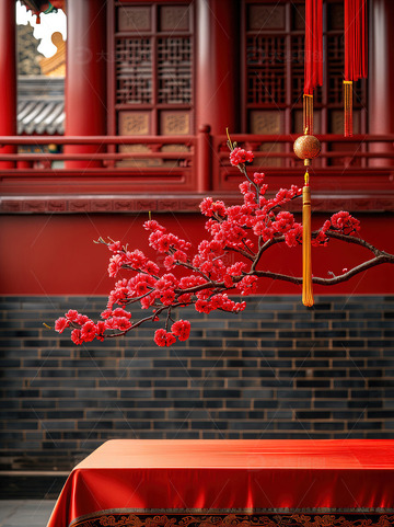 中国风红色喜庆新年背景41