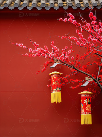 中国风红色喜庆新年背景52