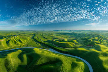 连绵起伏的山川平原