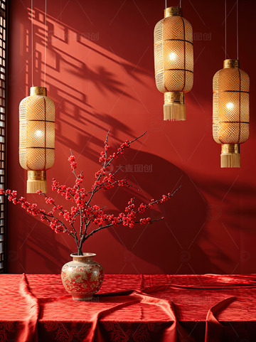 中国风红色喜庆新年背景39