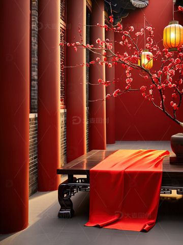 中国风红色喜庆新年背景58