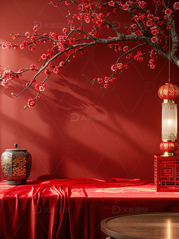 中国风红色喜庆新年背景59