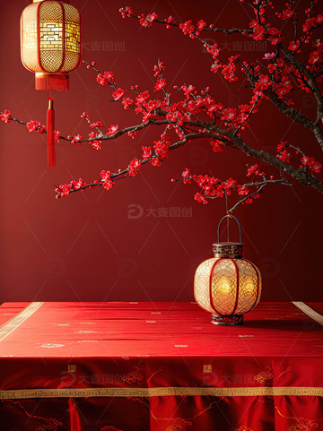 中国风红色喜庆新年背景47