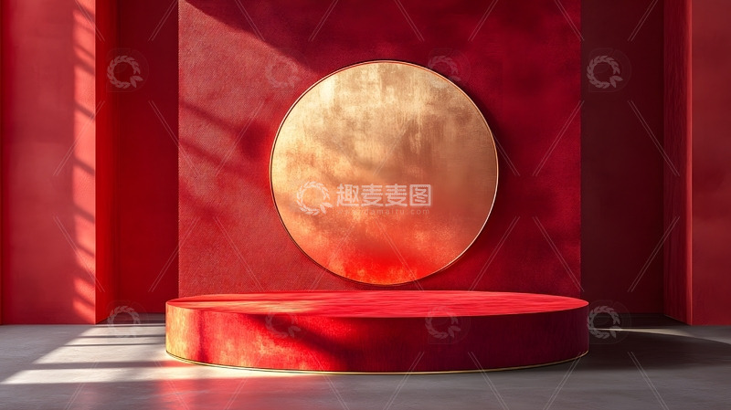 高清大图下载【趣麦麦图】元旦年货节电商展台节日展示