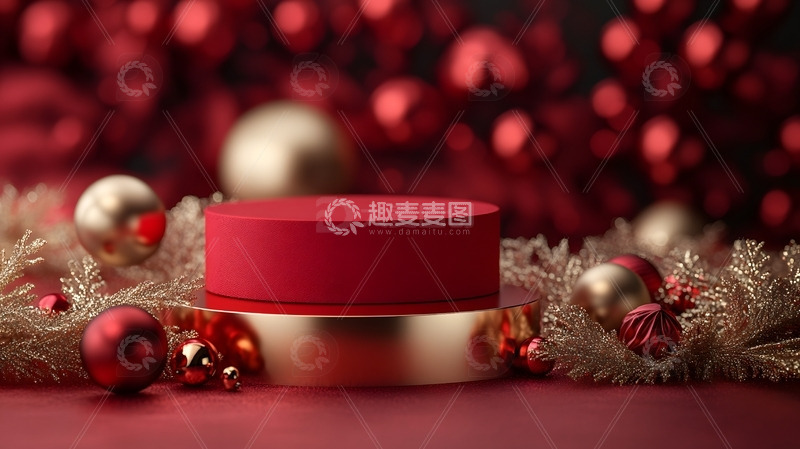 高清大图下载【趣麦麦图】双十二元旦年货节电商展台节日装饰