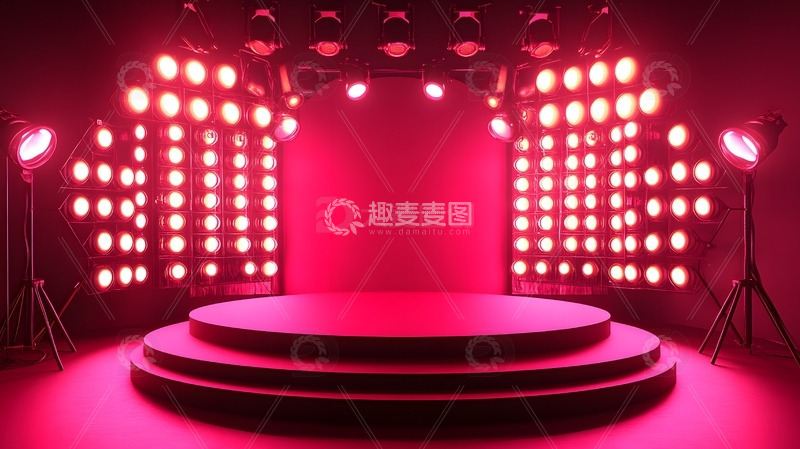 高清大图下载【趣麦麦图】双十二元旦年货节电商展台现代舞台