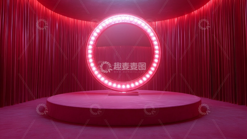 高清大图下载【趣麦麦图】元旦年货节电商展台舞台设计