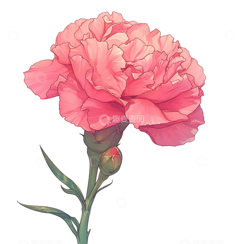 高清大图下载【趣麦麦图】粉色康乃馨花