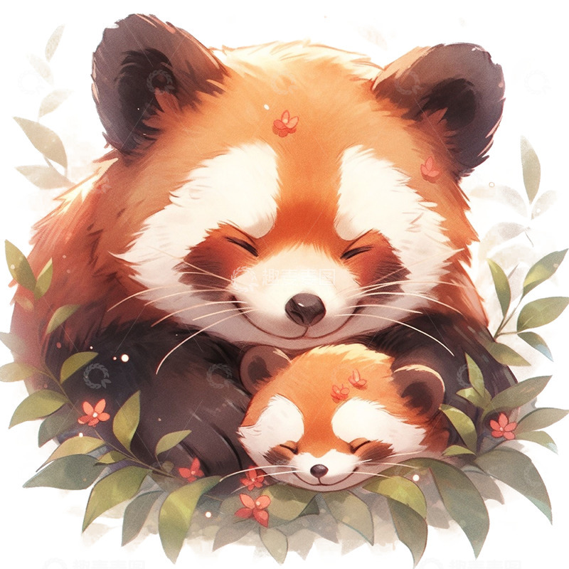 高清大图下载【趣麦麦图】卡通小熊猫卡通