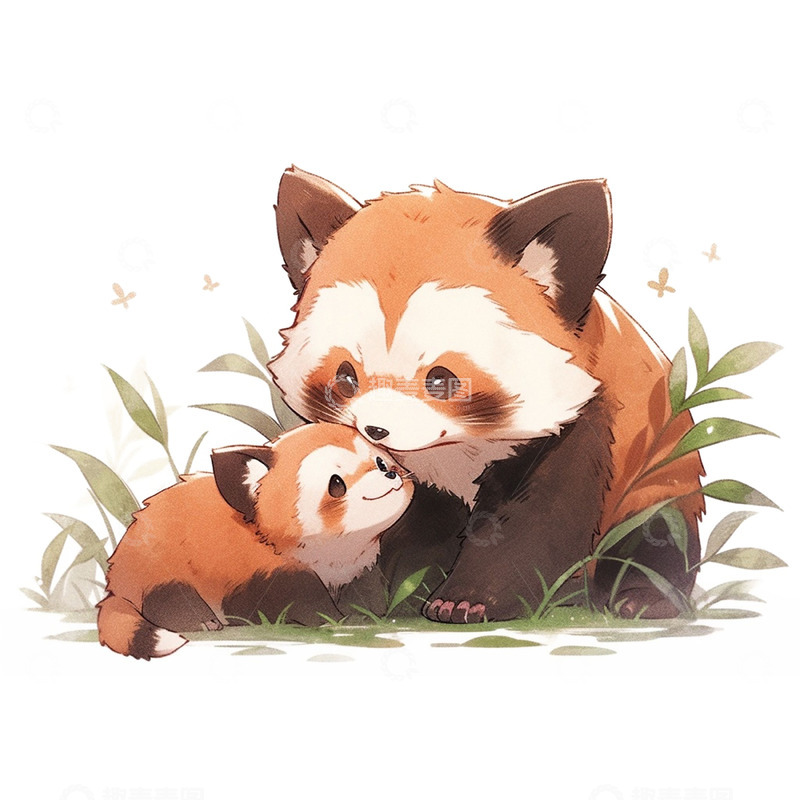 高清大图下载【趣麦麦图】卡通可爱小熊猫