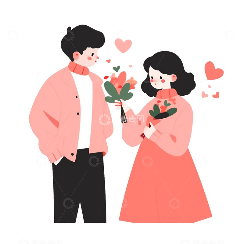 高清大图下载【趣麦麦图】情侣约会花束