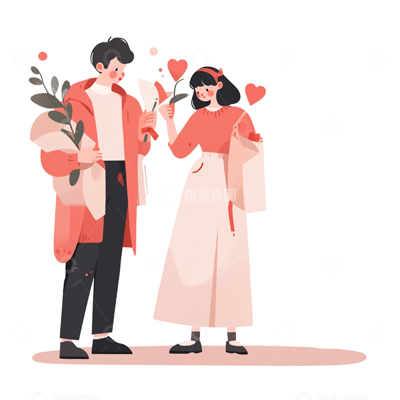 高清大图下载【趣麦麦图】浪漫情侣人物