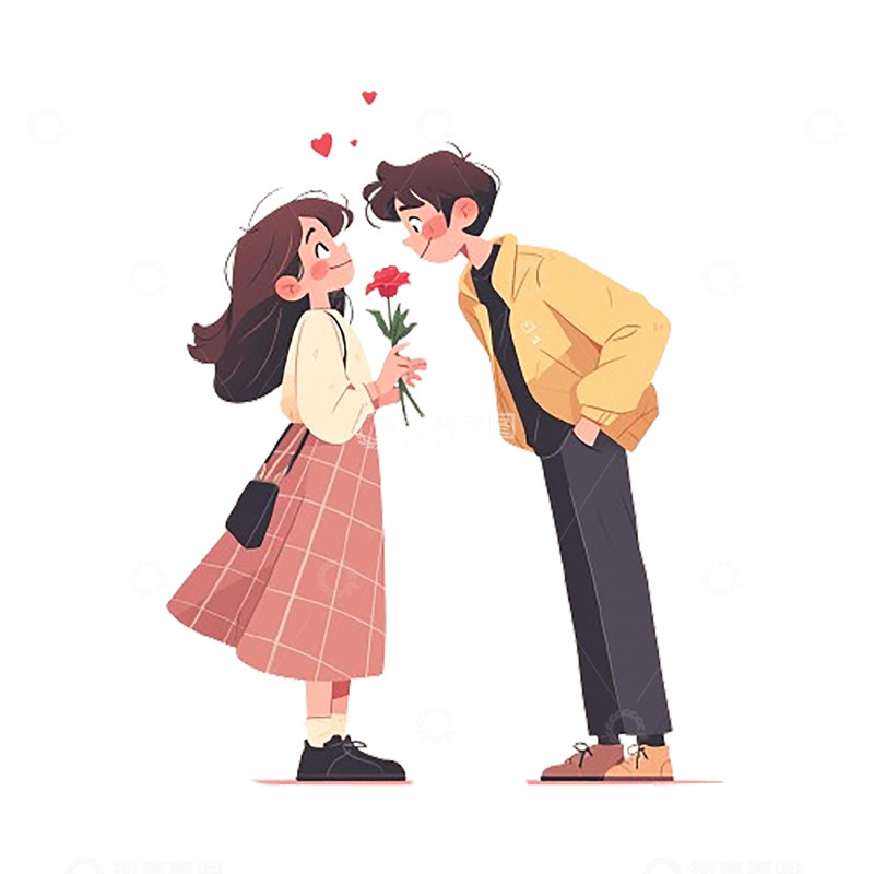 高清大图下载【趣麦麦图】七夕情侣约会