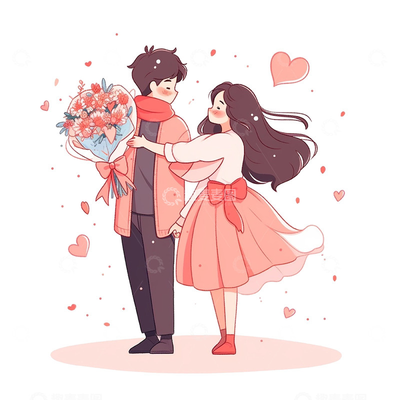 高清大图下载【趣麦麦图】情侣浪漫约会花束