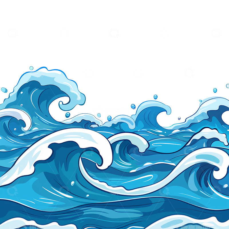 高清大图下载【趣麦麦图】波涛汹涌的浪花