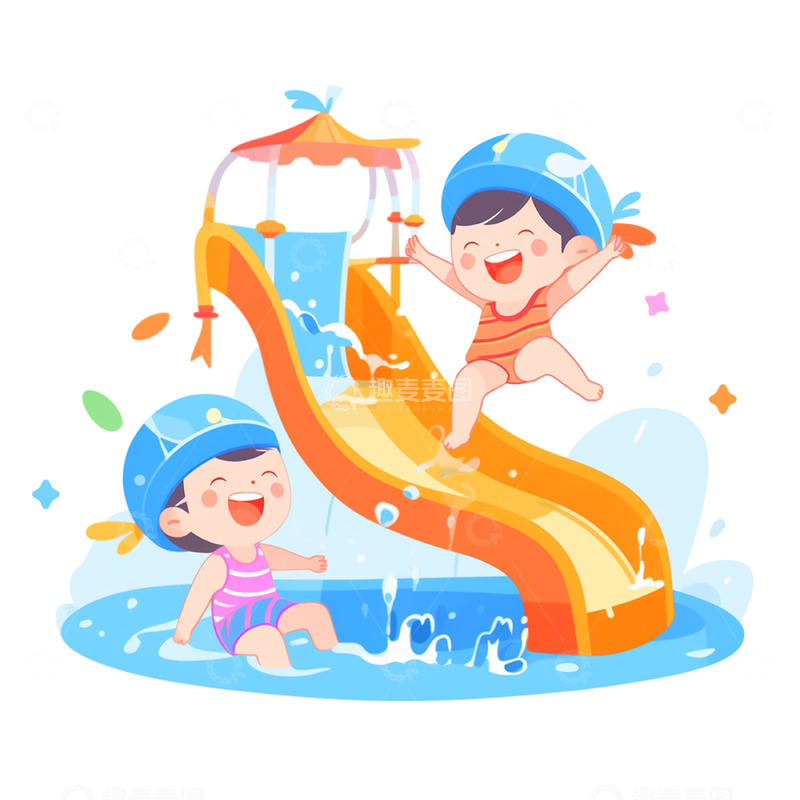 高清大图下载【趣麦麦图】儿童水上乐园