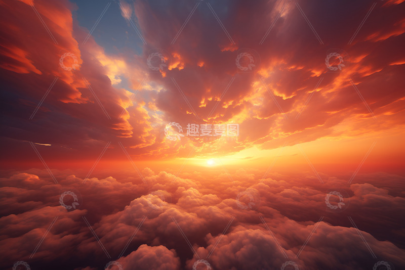 高清大图下载【趣麦麦图】火烧云自然美景