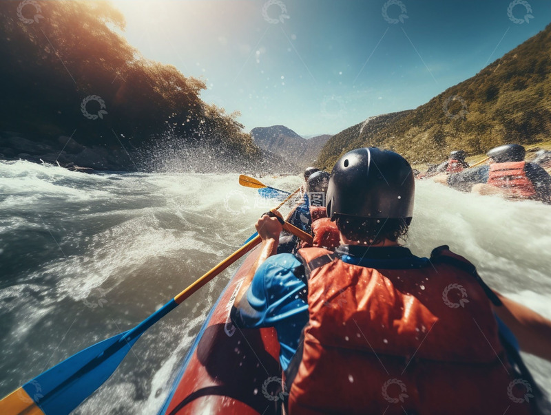 高清大图下载【趣麦麦图】夏日漂流实拍场景