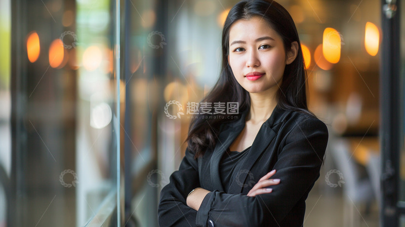 高清大图下载【趣麦麦图】成功的西装女