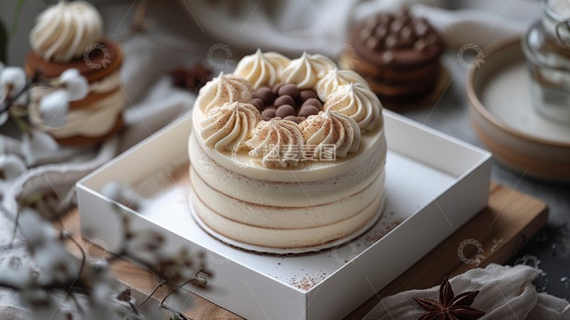 高清大图下载【趣麦麦图】香草奶油蛋糕