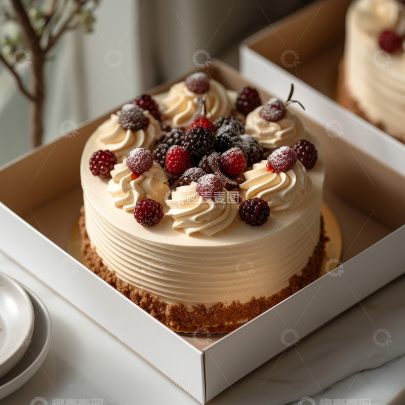 高清大图下载【趣麦麦图】盒子里的蛋糕