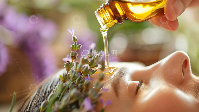 高清大图下载【趣麦麦图】精油按摩头部
