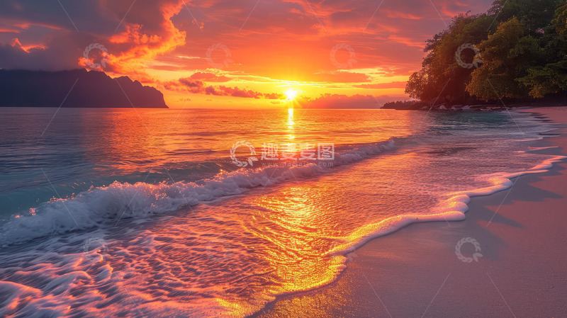 高清大图下载【趣麦麦图】海边沙滩阳光背景
